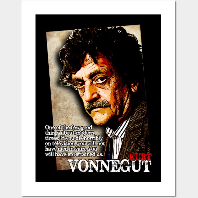 Kurt Vonnegut Quote Design Wall Art by HellwoodOutfitters